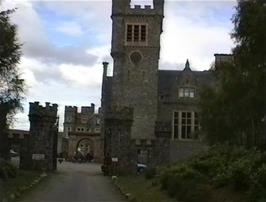 The entrance to Carbisdale Castle courtyard